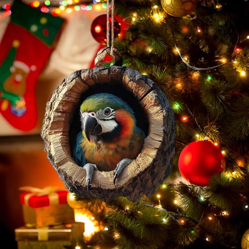 Weihnachten Anhänger 2D Acryl Tier Ornament 2024 Innovative Weihnachtsbaum Anhänger weihnachtsbaumschmuck Weihnachtsdeko für Weihnachtsbaum Dekoration Urlaub Party von Generisch