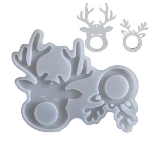 Weihnachten Elch Silikonform gießformen, Weihnachten Elch hängende Ornament Formen, Weihnachten Elch handgemachte Kerze machen Form, Hirsch Epoxidharz formen für Weihnachtsbaum von Generisch