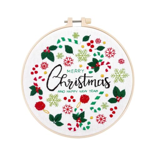 Weihnachten Stickerei Kit, Weihnachten Stickerei Kits für Erwachsene, 2024 Advent Kits, Erwachsene Stitch Cross Embroidery Kalender von Generisch