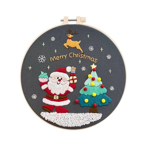 Weihnachten Stickerei Kit, Weihnachten Stickerei Kits für Erwachsene, 2024 Adventskalender Kits, Stitch Stickerei Kreuz Erwachsene von Generisch