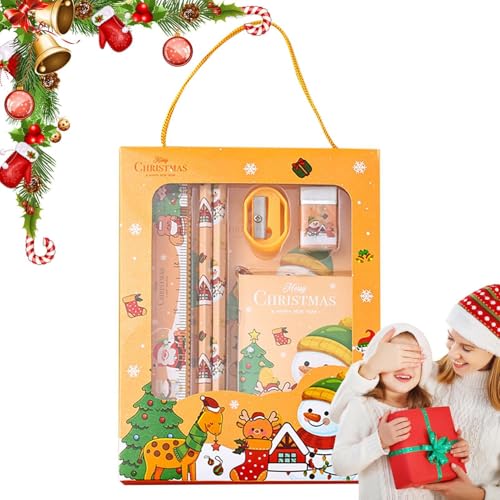 Weihnachts-Briefpapier-Sets für Kinder,Weihnachts-Schul-Briefpapier-Set | Studenten-Set mit 6 niedlichen Weihnachtsbriefpapieren,Festliche Schreibwaren in mehreren Farben, niedliche von Generisch