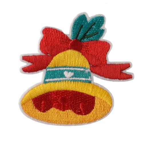 Weihnachts-Bügelflicken, zum Aufbügeln für Weihnachten, frostiger Winterurlaub, bestickte Aufkleber-Patches, Winter-Aufnäher, Stoffabzeichen-Set für Kleidung, Rucksäcke, Dekor (G 1 Stück) von Generisch