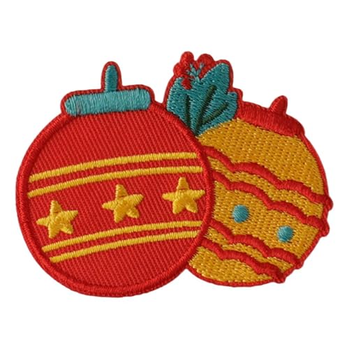 Weihnachts-Bügelflicken, zum Aufbügeln für Weihnachten, frostiger Winterurlaub, bestickte Aufkleber-Patches, Winter-Aufnäher, Stoffabzeichen-Set für Kleidung, Rucksäcke, Dekor (J 1 Stück) von Generisch