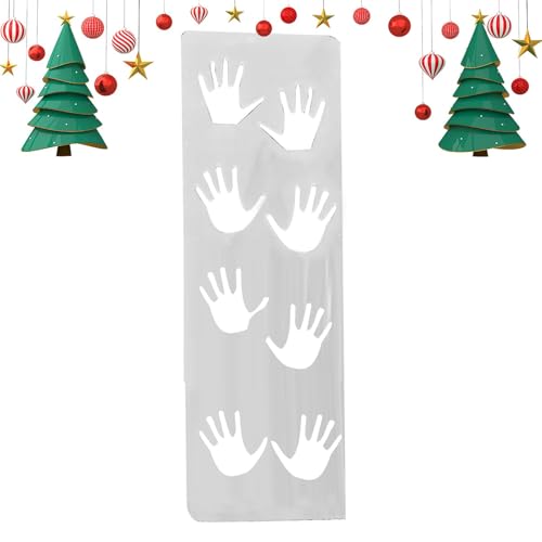 Weihnachts-Fußabdrücke, Dekoration, Weihnachtsmann, kleine Stiefel, Schablone – wiederverwendbare Bastelschablone für Boden, Fenster, Wand, Tür von Generisch