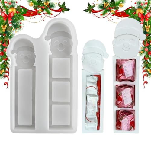 Weihnachts -Silikonform Santa Design | Weihnachtsbonbonformen, süße Schachtelform für Seife Eiskeksfüllung Dekorieren Süßigkeiten Urlaubshandwerk machen Weihnachts -Silikonform Santa Design | Weihnachtsbonbonformen, süße Schachtelform für Seife Eiskeksfüllung Dekorieren Süßigkeiten Urlaubshandwerk machen von Generisch