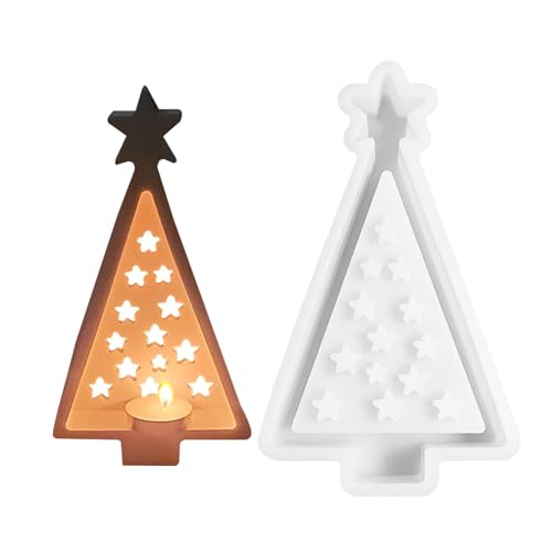 Weihnachtsbaum-Figuren-Formen – wiederverwendbare Silikonform für die Herstellung von Baumfiguren, leicht zu lösen, saisonale Dekoration, Gießform für Desserts, Kuchen von Generisch