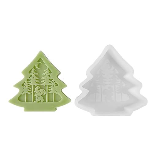 Weihnachtsbaum-Form, Epoxidharz-Form zum Gießen, Weihnachts-Silikonformen für Kerzenherstellung, ideale Desktop-Dekoration, Ornament-Form, perfekt für Heimdekoration und festliche Kreationen von Generisch