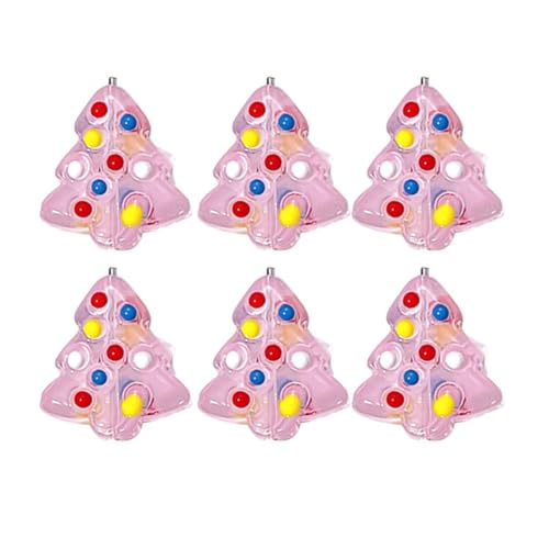 Weihnachtsbaum-Perlen, handgefertigtes Lampwork-Design, lose Abstandshalter, holprige Perlen, Perlen für Weihnachtsbaum von Generisch