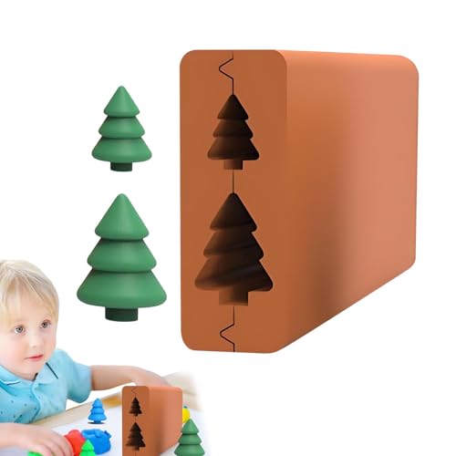 Weihnachtsbaum-Roller, Ton-Werkzeug, Weihnachtsform, Polymer-Ton, Perlenroller, Weihnachtsbaum-Formen, Ton-Perlenroller, Roller für Ton-Handwerk, Weihnachtsbaum-Form-Roller-Werkzeug für Schmuckkunst von Generisch