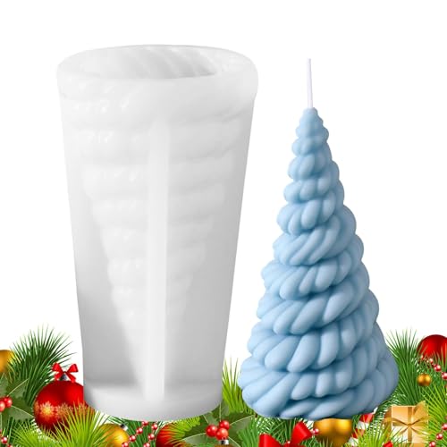 Weihnachtsbaum-Silikonform für Seife, Weihnachtsbaum-Silikonform für Harz - Fondant-Kuchenform,Seifen-Epoxidharz-Wachsform, Weihnachtsbaumform für die Herstellung von Bastelkuchen, Schokolade von Generisch