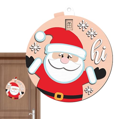 Weihnachtsbaumanhänger aus Holz, verschiebbarer Countdown-Weihnachtsschmuck - Weihnachtsbaum-Anhänger-Kalender - Weihnachtselement-Dekorationswerkzeug für Bücherregal, Kamin, Fenster, Wand, Schrank von Generisch