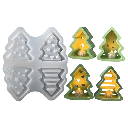 Weihnachtsbaumform, Silikonharzgusswerkzeug für handgefertigtes Kunsthandwerk mit robustem Design, kreativer Ornamentform für Seife, Kuchen, Gips, Hochzeit, Party, Wohndekorationen Weihnachtsbaumform, Silikonharzgusswerkzeug für handgefertigtes Kunsthandwerk mit robustem Design, kreativer Ornamentform für Seife, Kuchen, Gips, Hochzeit, Party, Wohndekorationen von Generisch