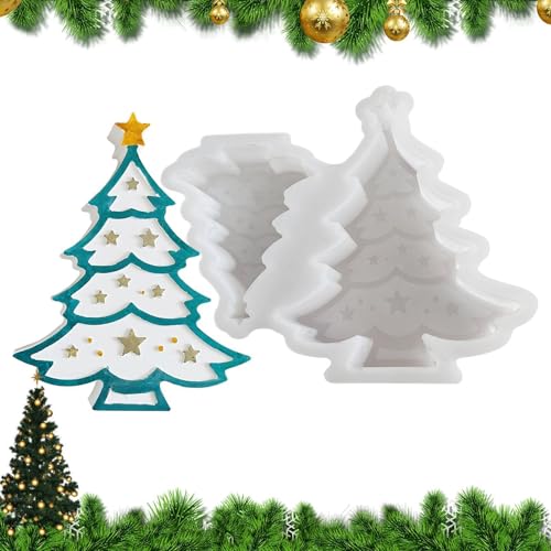 Weihnachtsbaumform | Festival Pine Tree Soap Crafting Mold | Cute Silicone Home Party Decorations Resin Mould, Pine Tree Crafting Soap Mold for Soap, Resin, Sojawachs von Generisch