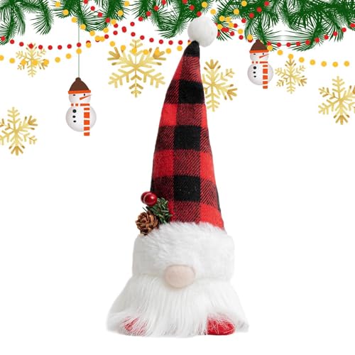 Weihnachtsbaumschmuck Puppen, Plüsch LED Anhänger Puppen Gesichtslose Weihnachtspuppen | Weihnachtsbaum Anhänger Puppen | Urlaub Ornamente Rote Nase Leuchtende Weihnachtsanhänger für Weihnachten von Generisch