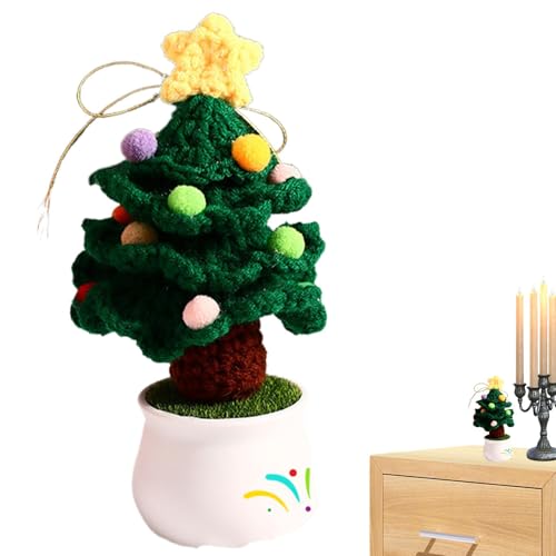 Weihnachtsbaumschmuck - Weiche Strickverzierung Häkelblumen | Festliche künstliche Blumen häkeln Weihnachtsbaum Ornamente für Familie Freunde von Generisch