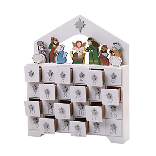 Weihnachtsdekorationen Räumung 2024 Holz Weihnachten Kleine Haus Dekorationen Weihnachten Countdown Kalender Box Dekorative Xmas Decor Ornamente Xmas Dekorationen von Generisch