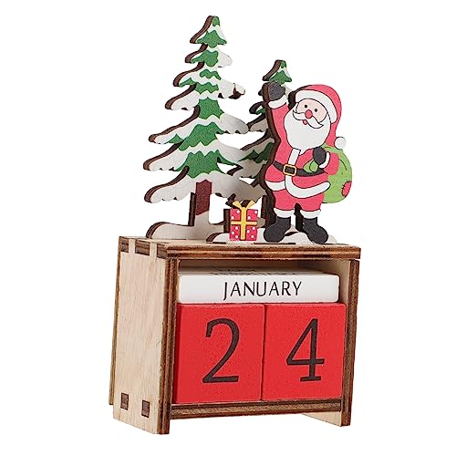 Weihnachtskalender aus Holz weihnachtskalender kalender weihnachten Ornamente Countdown-Kalenderblöcke kreativer Kalender Countdown-Kalenderblock Holzornament hölzern Generisch von Generisch