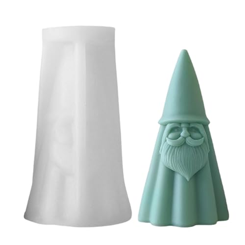 Weihnachtsmann Kerzenformen Weihnachten Kerzenformen Zum Gießen Weihnachtsmann Kerzengießform Weihnachtsmann Silikonform Weihnachtswichtel Silikon Form Für Seife, Wachs, Kerzen, Aromasteinen von Generisch