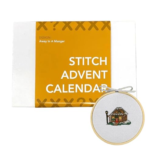 Weihnachtsstickerei Adventskalender | 24 Tage Stickerei Ornament | Weihnachtsstickerei Kit für Heimdekoration, Stickzubehör von Generisch