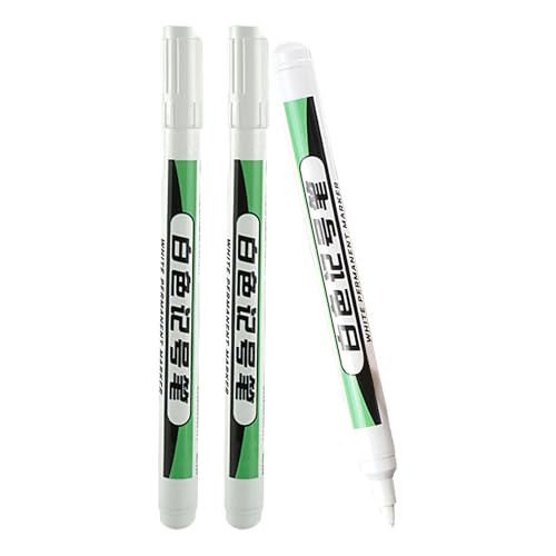 White Paint Marker Pen - Schnell trocknender weißer Lackmarker | Verblasst nie mit zarter Spitze für Keramik, , Leder und Glas von Generisch