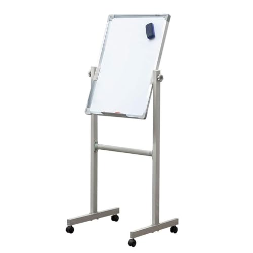 Whiteboard, trocken abwischbar, mit Ständer, Staffelei, magnetisch, doppelseitig, Schreibtafel, Größe 50 x 70 cm von Generisch