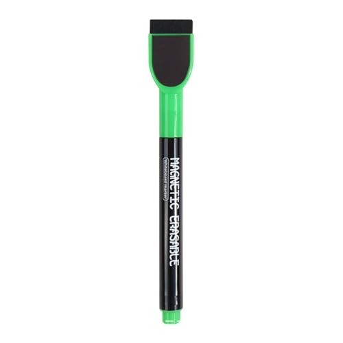 Whiteboard-Marker, 12 Stück, bunte Marker mit feiner Spitze und Radiergummi für, geruchsarm, dünne Marker für Kalendertafeln Zeichnen Zubehör Teenager (Green, One Size) von Generisch