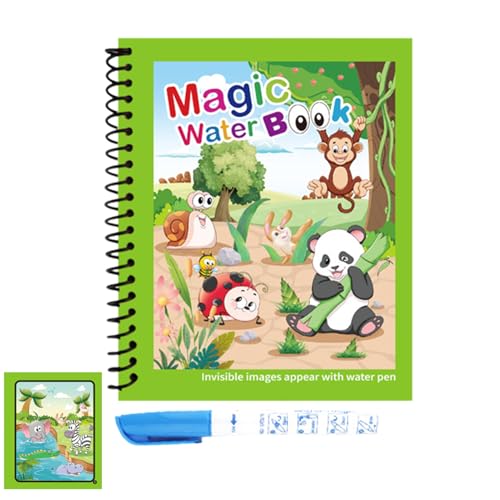 Wiederverwendbare Wasserstift -Malbücher - Wiederverwendbares Wassermaler mit Zauberstift | No- Water Zeichenbuch, Pädagogikspielzeug für Kleinkinder, Vorschulkinder-Aktivitätsbuch, Doo Wiederverwendbare Wasserstift -Malbücher - Wiederverwendbares Wassermaler mit Zauberstift | No- Water Zeichenbuch, Pädagogikspielzeug für Kleinkinder, Vorschulkinder-Aktivitätsbuch, Doo von Generisch