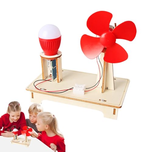 Windturbinen-Bausatz, Windgenerator-Spielzeug - Holzbausätze Windkraftanlage aus Holz - Handgefertigter Bausatz für Kinder, wissenschaftliches Spielzeug, Windturbinen, zur Förderung der praktischen Fä von Generisch