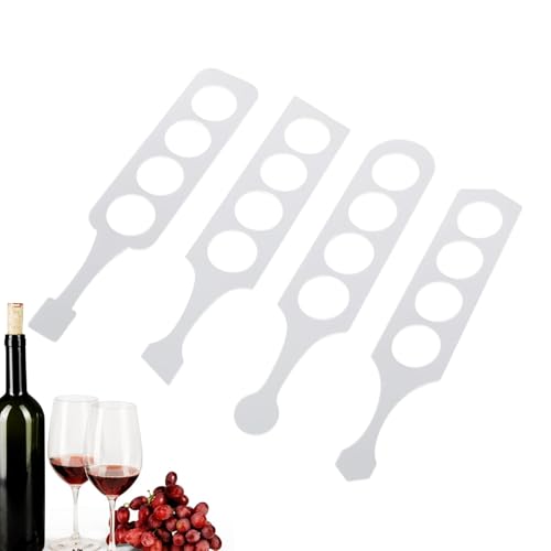 Wine Flight Router Template, Clear Reusable Router Templates 4-Piece Set, 43x9cm/16.93x3.54 Inches Precise Woodworking Stencil for Wine, Beer, Whiskey Tasting Acrylic von Generisch