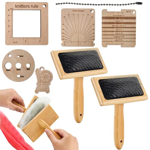 Wollkardierbürste, Wollkardier,Zupfbürste Hunde - Handkardierer Wollhandwerk, Nadelfilzpinsel Mit Holzgriff, Wollmischkamm-Set Werkzeuge und Zubehör zum Kardieren von Wolle Zubehör zum Kardieren von W Wollkardierbürste, Wollkardier,Zupfbürste Hunde - Handkardierer Wollhandwerk, Nadelfilzpinsel Mit Holzgriff, Wollmischkamm-Set Werkzeuge und Zubehör zum Kardieren von Wolle Zubehör zum Kardieren von W von Generisch