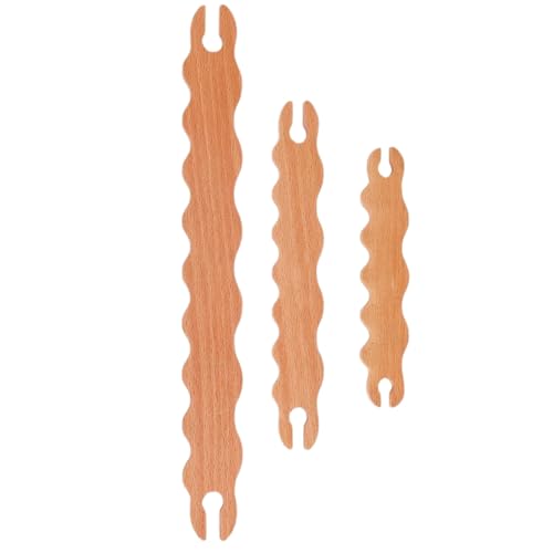 Wood Wavy Sticks, 3-Piece Wooden Shuttles Weaving Stick Set, Compact Handmade Craft Rods for Knitting Projects, Crafts, Textile Weaving, and Creative Textiles Art Tools Wood Wavy Sticks, 3-Piece Wooden Shuttles Weaving Stick Set, Compact Handmade Craft Rods for Knitting Projects, Crafts, Textile Weaving, and Creative Textiles Art Tools von Generisch
