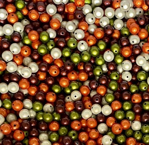 Wunderperlen, 10 mm 50g (ca. 90 Stück), Miracle beads, 3d-Illusion (Mix Herbst) von Generisch