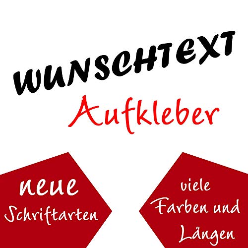 Wunschtextaufkleber oder Namensaufkleber selbst gestalten Schriftzug Buchstaben Zahlen Sticker Name Autoaufkleber Aufkleber von Generisch