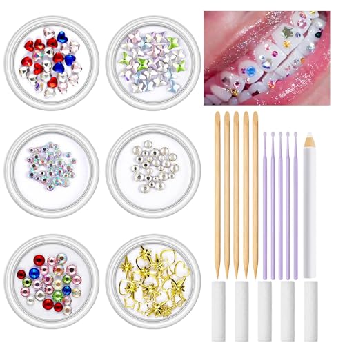 Zahnsteine Set - Zahnkristalle Schmuckset - Künstliche Schmucksteine Dekoration Für Erwachsene Jugendliche Cosplay Hochzeit Fotoshooting Geburtstage Tanzauftritte Anlässe Schulball Zahnsteine Set - Zahnkristalle Schmuckset - Künstliche Schmucksteine Dekoration Für Erwachsene Jugendliche Cosplay Hochzeit Fotoshooting Geburtstage Tanzauftritte Anlässe Schulball von Generisch
