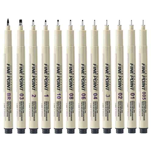 Zeichnungskunststifte - Finelinerr Tintenstifte | Pigmentmarker Feiner Punkt Kunststift Mit Micron Pen -Nadel, Ergonomisch Vielseitiger, Die Vorräte Für Schulkinder -Schüler Teen Mädch Zeichnungskunststifte - Finelinerr Tintenstifte | Pigmentmarker Feiner Punkt Kunststift Mit Micron Pen -Nadel, Ergonomisch Vielseitiger, Die Vorräte Für Schulkinder -Schüler Teen Mädch von Generisch
