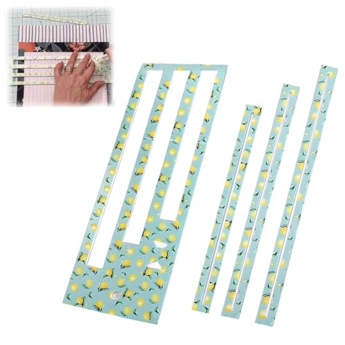 Zipper Pocket Template | Vorlage für Reißverschlusstaschen für 7/8/9 Zoll Reißverschlüsse | Acryl Reißverschluss Lineal Nähen | Quilt Näh Lineal mit Reißverschlusstasche für Nähanfänger von Generisch