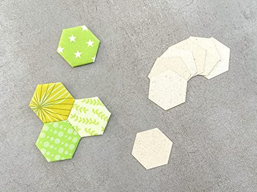 Hexagon EPP Schablonen aus Graspapier - 1 inch - English Paper Piecing - 75 Stück von Generisch