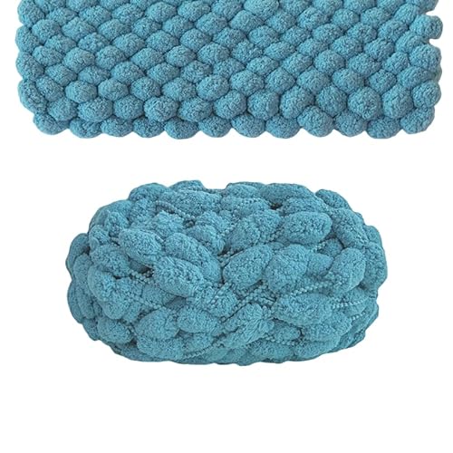 chunky yarn150g，armstricken wolle，blanket yarn，babywolle zum stricken weich，dicke wolle zum handstricken(Großer Ball) (C15 Sea Salt Blue) von Generisch