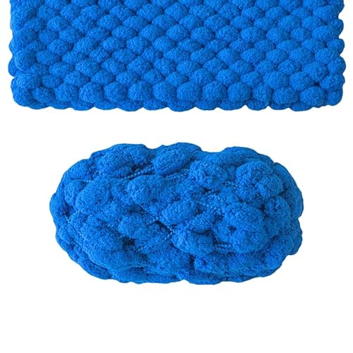 chunky yarn150g，armstricken wolle，blanket yarn，babywolle zum stricken weich，dicke wolle zum handstricken(Großer Ball) (C19 Royal Blue) von Generisch