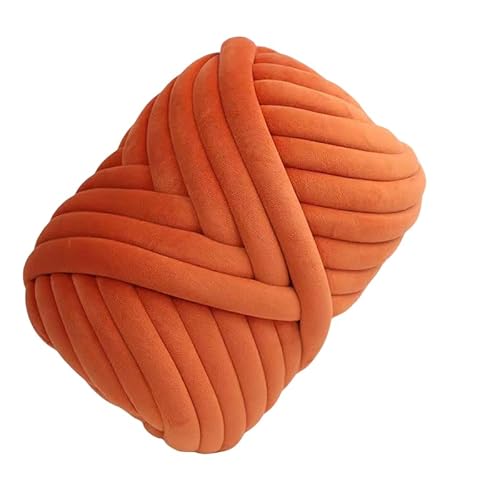 dicke wolle Arm-Strickwolle, 500 g, grobe Wolle für handgestrickte Decken, Taschen, DIY-Bastelarbeiten (12#orange) von Generisch