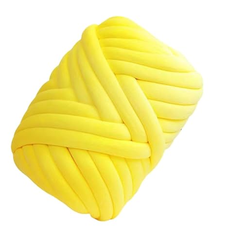 dicke wolle Arm-Strickwolle, 500 g, grobe Wolle für handgestrickte Decken, Taschen, DIY-Bastelarbeiten (19#bright yellow) von Generisch