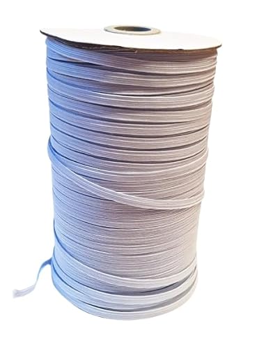 dyck24 5 mm x 5 m Weiß Flachgummiband Gummiseil,Hochwertig Gummiband Gummizug Rund Hochelastisch Elastisch für Zelt Rucksack Schaukeln Wäscheleinen Camping Schnürsenkel Stoffe Armbänder Halsketten von Generisch