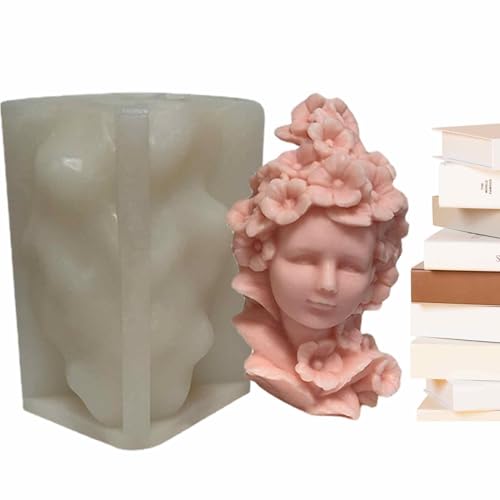 nmädchen Silikonform, Mädchen Silikonform - Fondantform - Aromatherapie Gypsum 3d Girl Silikonformen für Harzsäule Aromatherapie Kerzen Wachsseife von Generisch