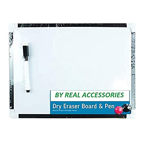 Generise Mini-Whiteboard, trocken abwischbar, magnetisch, A4, kleines Whiteboard mit Marker, Radiergummi und 2 Magneten (30 cm x 22 cm), tragbares Notizbrett für Küche, Wand, Kinder usw von Generise