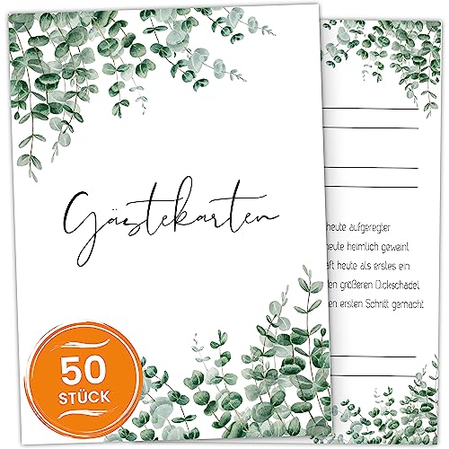 Gentle North Hochzeitseinladung 50er Set - Eukalyptus von Gentle North