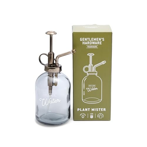 Gentlemen's Hardware Pflanzenspritze aus Rauchglas, Vintage-Stil, mit Pumpe, 350 ml, einfach Wasser hinzufügen von Gentlemen's Hardware