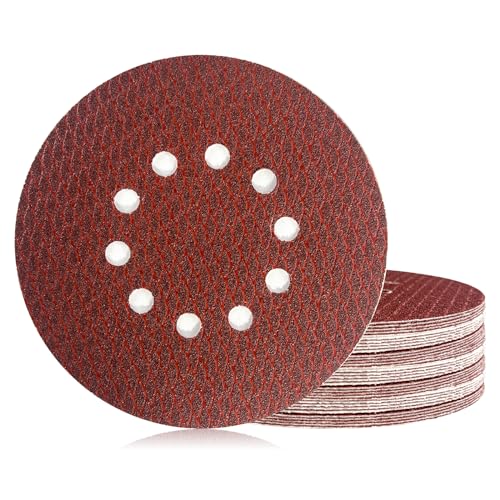 30Stk Schleifpapier 225mm Klett, Exzenter Rotes Schleifscheiben 240 Grit, 10 Loch Anti-Clog Up Designfür Exzenterschleifer & Schwingschleifer 30Stk Schleifpapier 225mm Klett, Exzenter Rotes Schleifscheiben 240 Grit, 10 Loch Anti-Clog Up Designfür Exzenterschleifer & Schwingschleifer von Geogieew