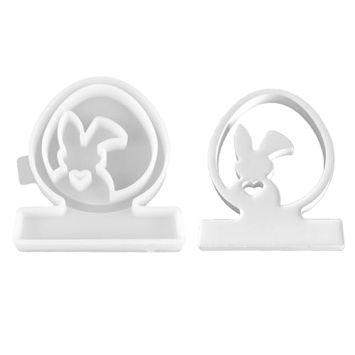 Geonoy Osterhase Silikonform, 3D Hasenform für Ostern, Kerzenform Silikon Ostern, Ostern Kaninchen Silikonformen Gießformen, Osterhase Silikonform for Gips, DIY-Geschenke von Geonoy