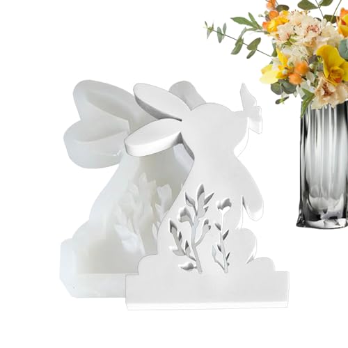 Geonoy Osterhase Silikonform, 3D Hasenform für Ostern, Kerzenform Silikon Ostern, Ostern Kaninchen Silikonformen Gießformen, Osterhase Silikonform for Gips, DIY-Geschenke von Geonoy