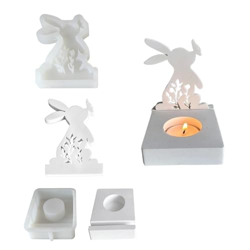 Osterhase Silikonform, 3D Hasenform für Ostern, Kerzenform Silikon Ostern, Ostern Kaninchen Silikonformen Gießformen, Osterhase Silikonform for Gips, DIY-Geschenke von Geonoy